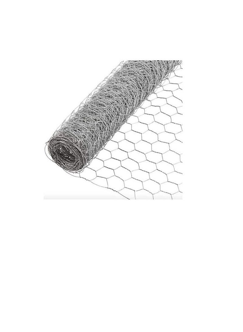 Chicken Wire Net Galvanised Hexagonal Hardware Mesh Poultry Netting Fence for Chicken, Rabbit, Vegetables & Garden Protection Netting and Multipurpose Use Etc… (1 x 40 Meter) - Image 1
