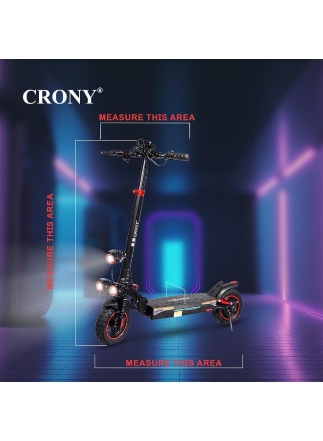 Crony Electric Scooter for Adults, 2000W Motor, Up to 40 km/h Speed, Up to 25 km Range, Max Load 120 kg, App Control, Front & Rear Suspension, Large LCD Display - Image 4