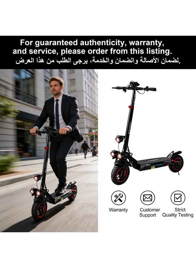 Crony Electric Scooter for Adults, 2000W Motor, Up to 40 km/h Speed, Up to 25 km Range, Max Load 120 kg, App Control, Front & Rear Suspension, Large LCD Display - Image 2