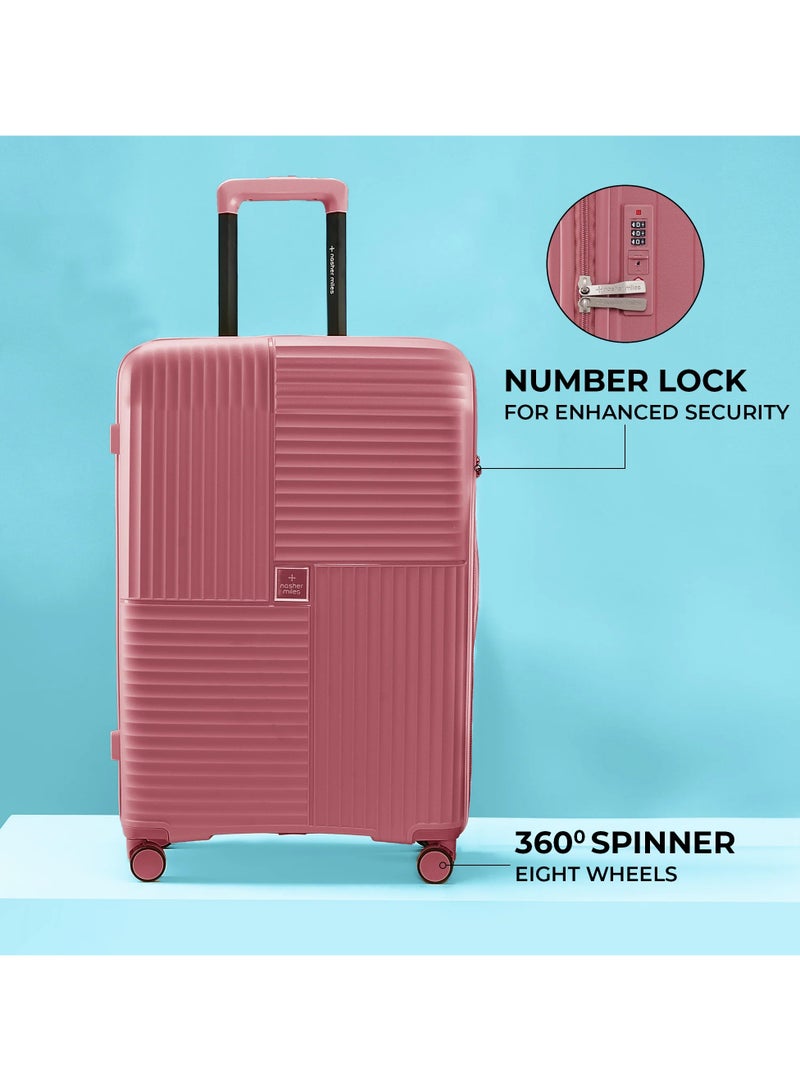 nasher miles Nasher Miles Singapore Hard-Sided Polypropylene Luggage Set of 3 Rose Gold Trolley Bags (55, 65 & 75 )  - Image 5