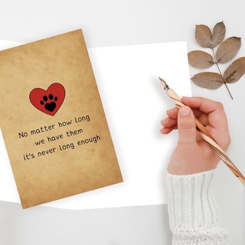 ICOOLYI Thoughtful Pet Sympathy Card for Dog or Cat｜Loss of Dog Cat Sympathy Gift – All-Pet Remembrance Card With Heartfelt Message - Image 3