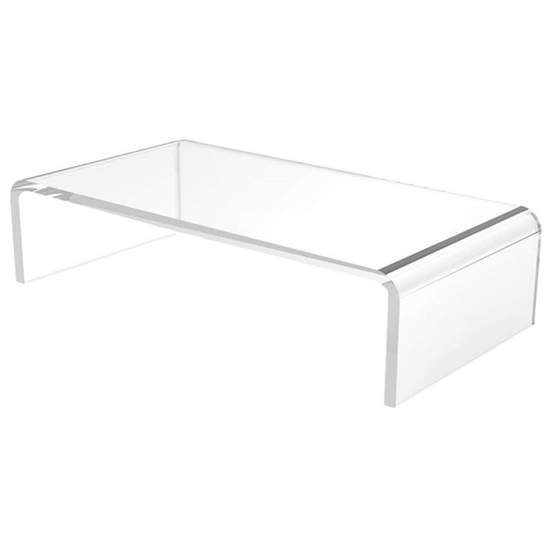 Acrylic Monitor Stand And Laptop Riser Thickened Small Size Heightening Stand For Home Office Desk - Image 2