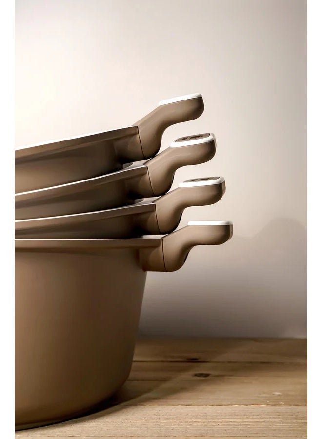 جوليا طقم أواني طهي جوليا إيليت بروف براون جرانيت - 8 قطع - Image 4