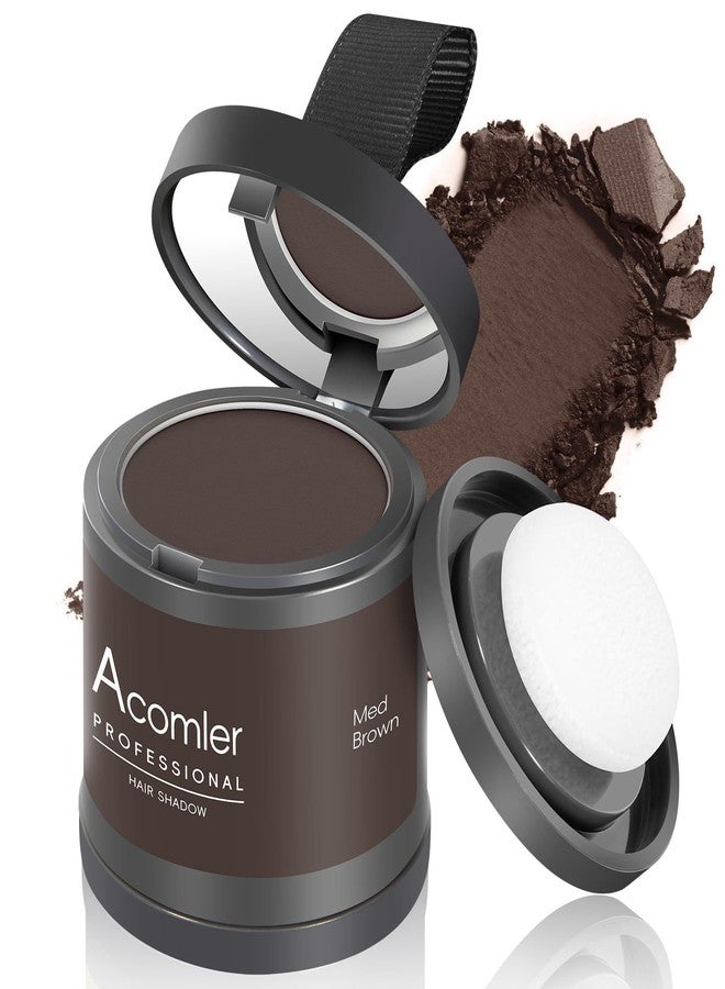 Acomler Instantly Root Cover Up Hairline Shadow Powder, Root Touch Up Hair Color 0.35 Ounce for Thinning Hair, Grey Hair Coverage, Hair Powder for Women Men, Beard Line, Bald Spots (Medium Brown) - Image 1