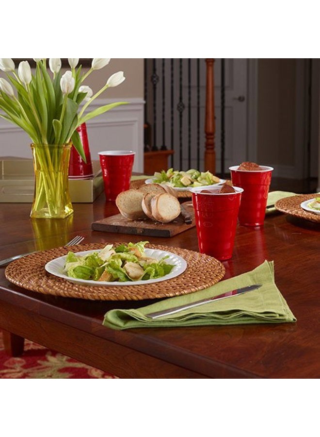 Hefty Party On Disposable Plastic Cups, Red, 18 Ounce, 50 Count (Pack of 3), 150 Total - Image 2