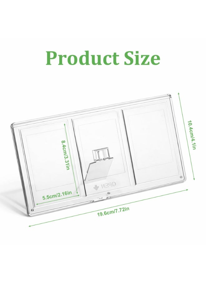 Acrylic Photo Frame, Triple 2x3 Instant Film Tabletop Display for Mini Wallet Size Photos - Image 2