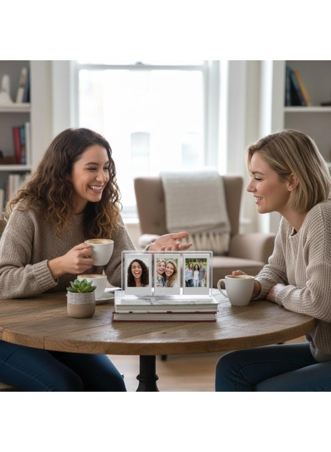 Acrylic Photo Frame, Triple 2x3 Instant Film Tabletop Display for Mini Wallet Size Photos - Image 5