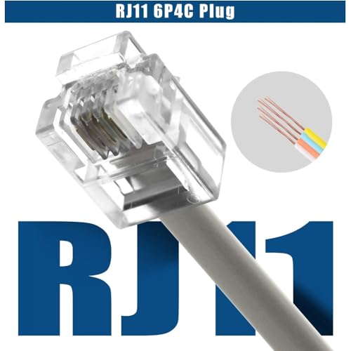 cablecc 5 Way Outlet 6P4C RJ11 RJ12 Telephone Phone Modular Jack Line Splitter Adapter Beige 1-in-5-out - Image 5