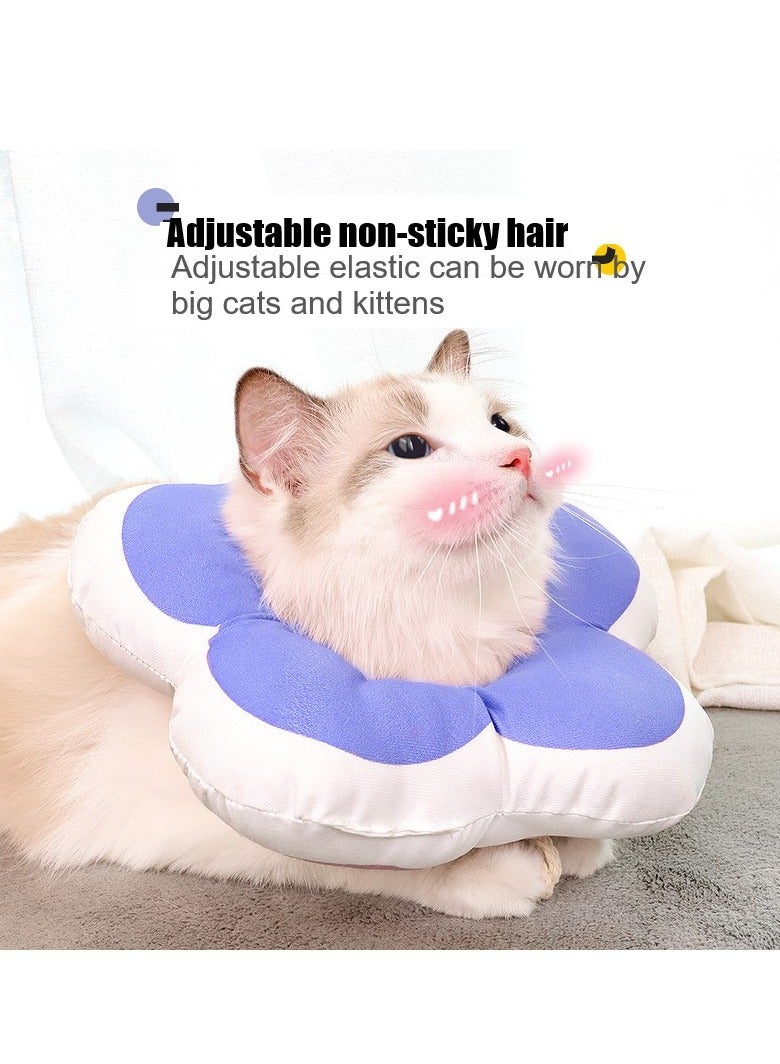 Cat Recovery Collar Cute Sun Flower Neck Cat Cones After Surgery Adjustable Cat E Collar Surgery Recovery Elizabethan Collars for Kitten and Cats - Image 3