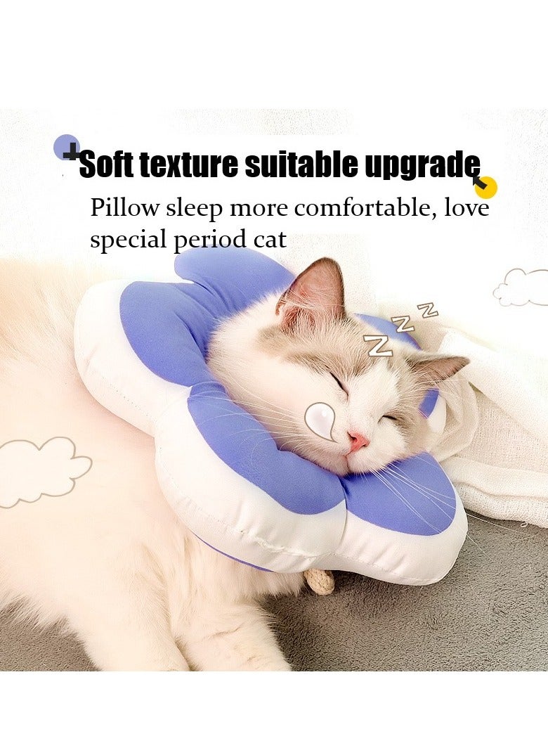 Cat Recovery Collar Cute Sun Flower Neck Cat Cones After Surgery Adjustable Cat E Collar Surgery Recovery Elizabethan Collars for Kitten and Cats - Image 5