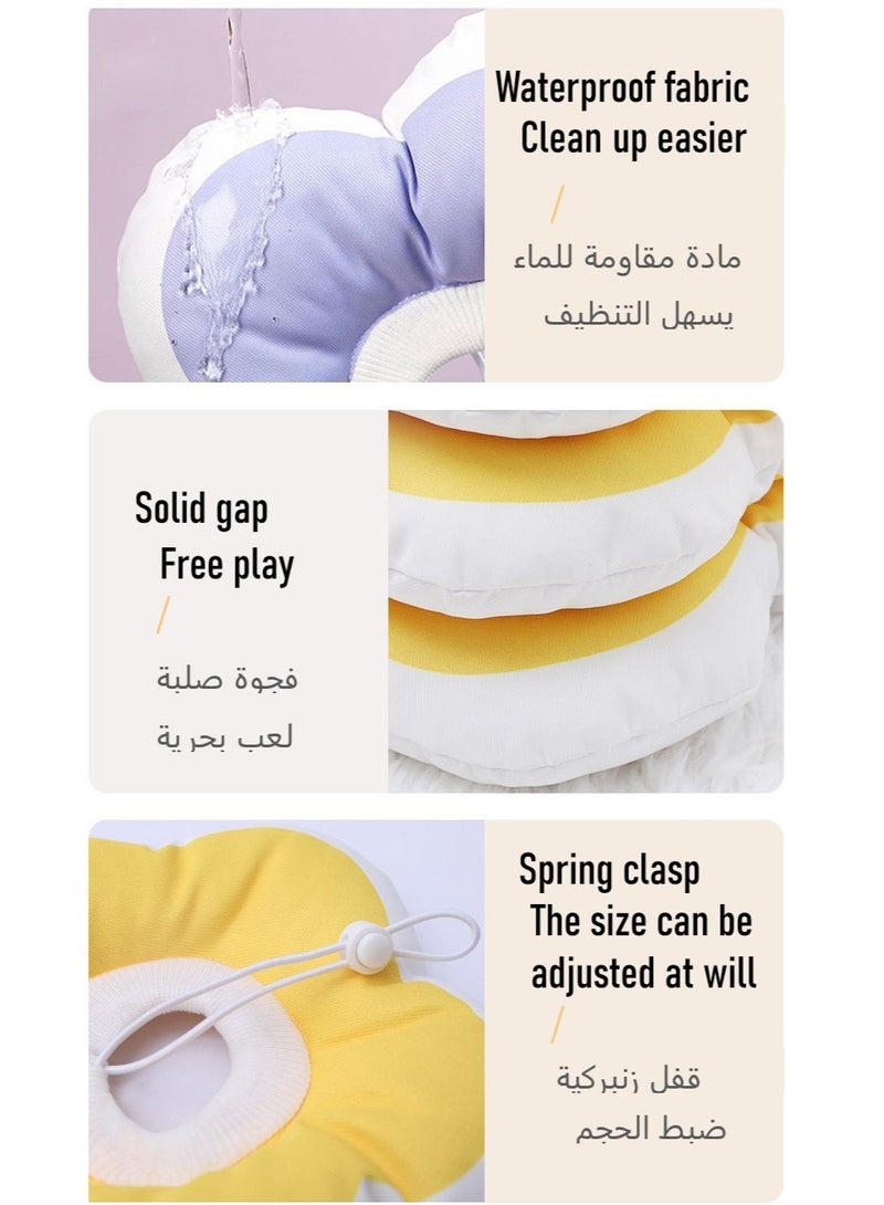 Cat Recovery Collar Cute Sun Flower Neck Cat Cones After Surgery Adjustable Cat E Collar Surgery Recovery Elizabethan Collars for Kitten and Cats - Image 2