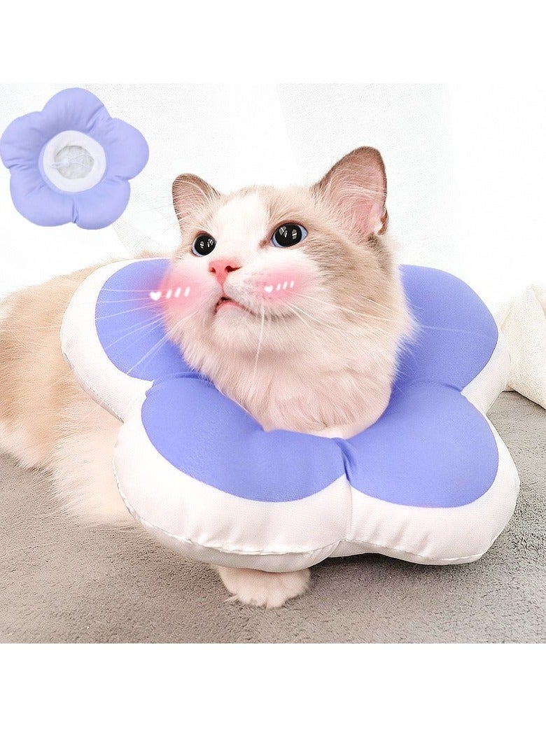 Cat Recovery Collar Cute Sun Flower Neck Cat Cones After Surgery Adjustable Cat E Collar Surgery Recovery Elizabethan Collars for Kitten and Cats - Image 1
