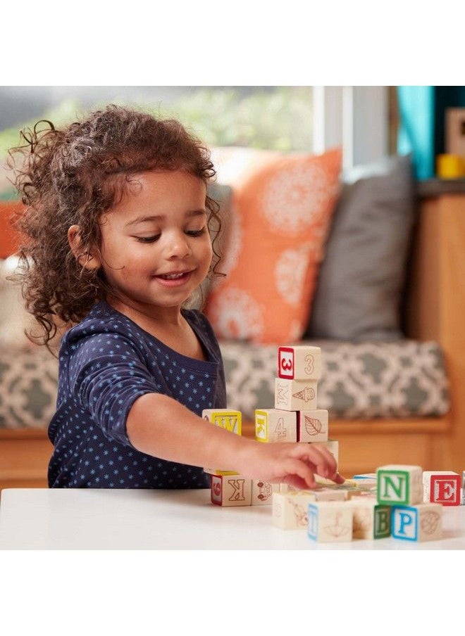 Melissa & Doug Deluxe Abc/123 1Inch Blocks Set With Storage Pouch (50 Pcs) Letters And Numbers/Abc Classic Wooden Blocks For Toddlers And Kids Ages 2+  - Image 3