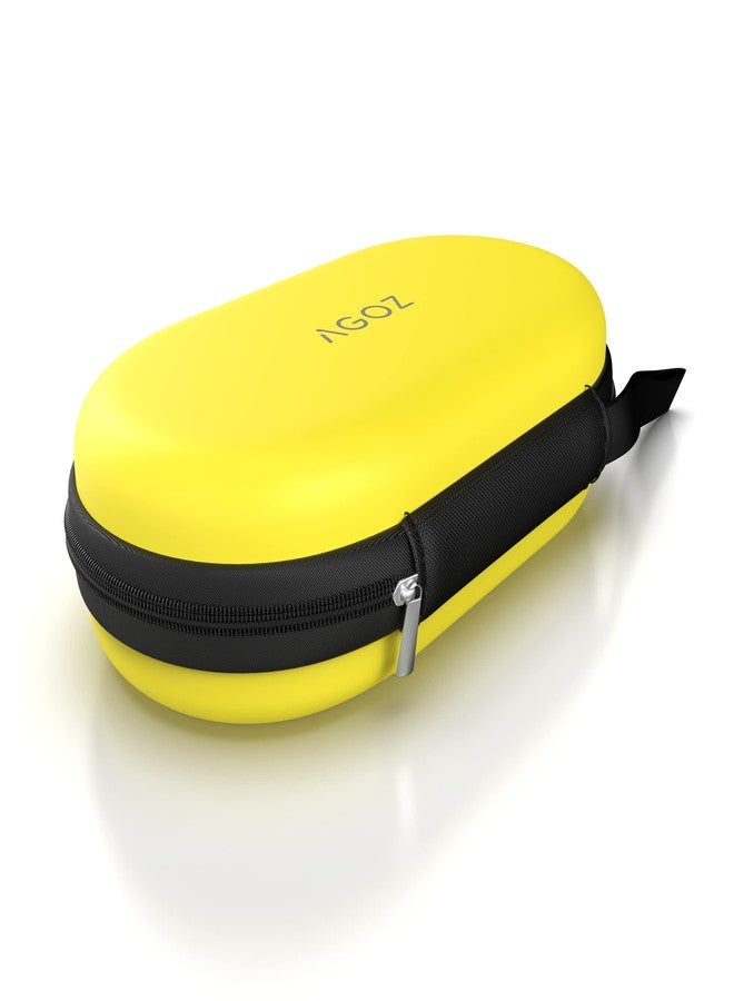 AGOZ Asthma Inhaler Case Zippered Holder Protective Medical Pouch Cover with Wrist Strap (Yellow - Image 5