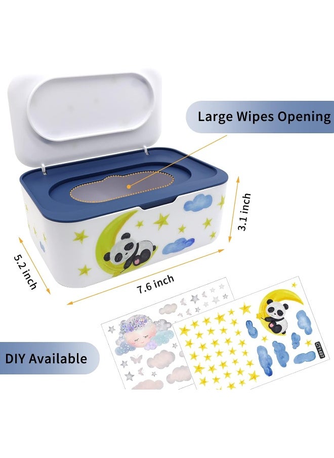 Lovppy 2Pcs Baby Wipes Dispenser, Diaper Wipe Holder with Lid, Refillable Wipes Case Container with Sealing Design, Flushable Wipes Pouch Case Storage Box for Bathroom, Keeps Wipes Fresh Easy Open & Close  - Image 2