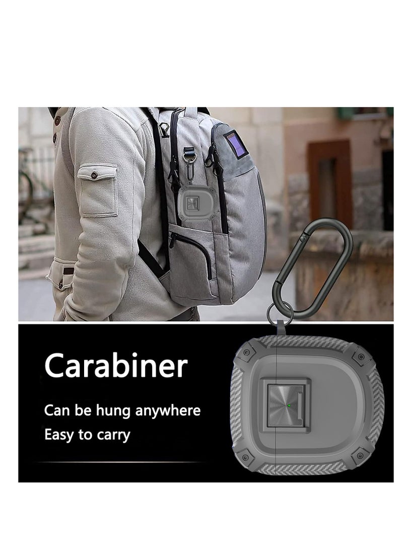 Generic - Bose QuietComfort Earbuds II and Ultra Earbuds 2023 TPU Military Shell Case Shockproof Protective Cover with Keychain and Lanyard Gray - Image 1