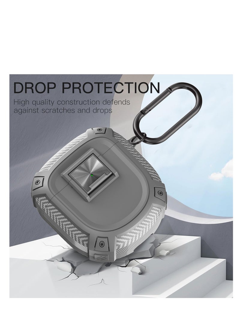 Generic - Bose QuietComfort Earbuds II and Ultra Earbuds 2023 TPU Military Shell Case Shockproof Protective Cover with Keychain and Lanyard Gray - Image 1