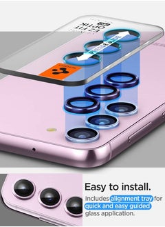 Spigen Glastr Ez Fit Optik Pro for Samsung Galaxy S23 and Galaxy S23 Plus (2 Pack) Camera Lens Screen Protector - Lavender  - Image 5