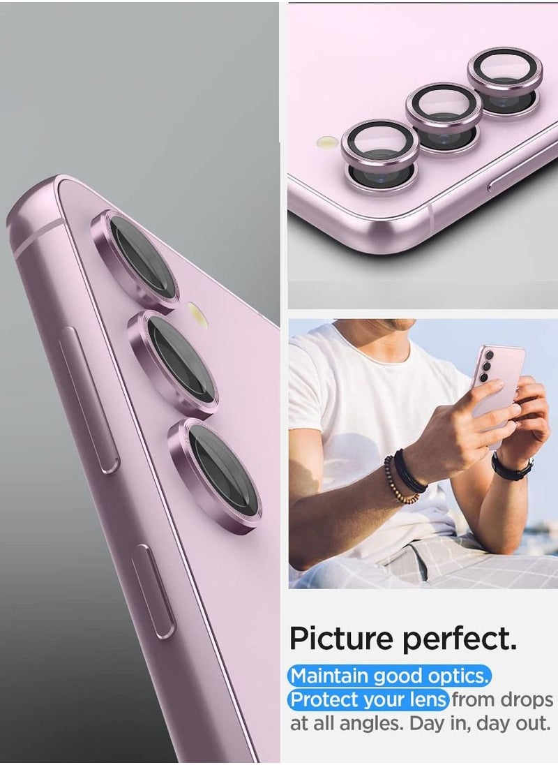 Spigen - Glastr Ez Fit Optik Pro for Samsung Galaxy S23 and Galaxy S23 Plus (2 Pack) Camera Lens Screen Protector - Lavender - Image 1