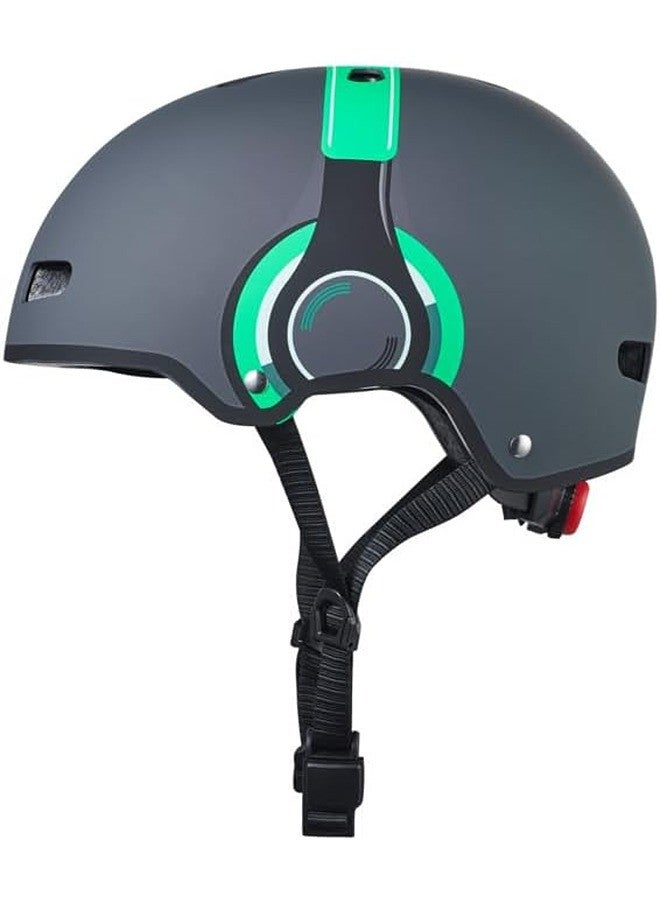 Micro Micro Headphone Kids Helmet Green (Medium) | Kids Helmet | Kick Scooter Helmets | Sports Helmet for Kids | Helmet with Adjustable Straps | Riding Kids Helmet | Kids Safety | Helmet for Kids  - Image 2