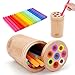 SMALL FISH Montessori Toys for 13 Year Old Wooden Learning Color Sorting Toys for Toddlers Age 1 2 3 Fine Motor Developmental Sensory Travel Toys Busy Board 18 Month Old Baby Gifts Boys Girls - Image 2