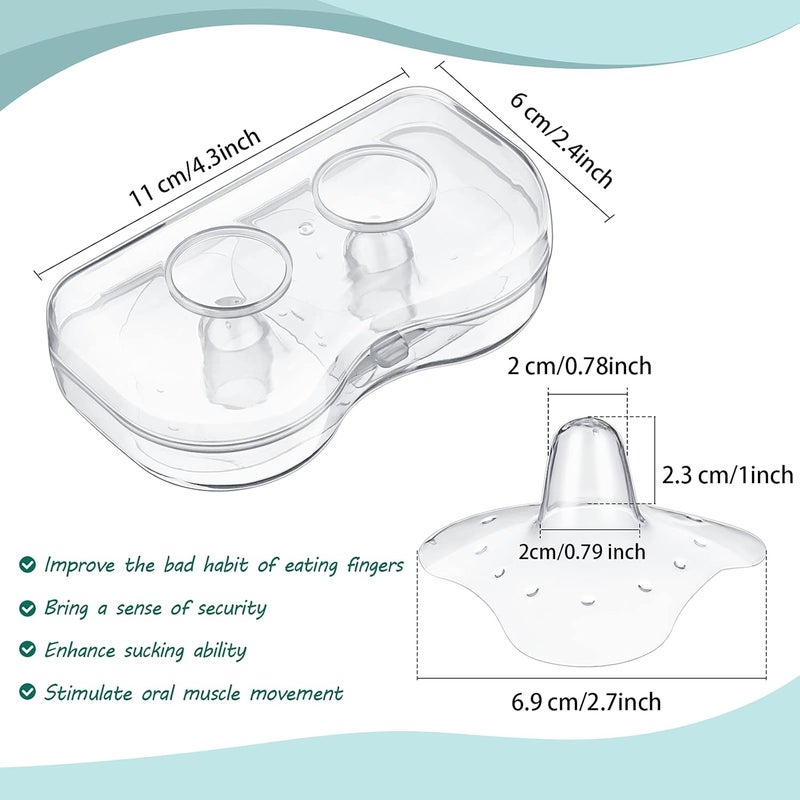Nuanchu 12 Pieces Nipple Shields for Nursing Newborn Breastfeeding 20 mm Nipple Protectors Bulk with Clear Carrying Case Silicone Extender for Protecting Sore Flat or Inverted - Image 2