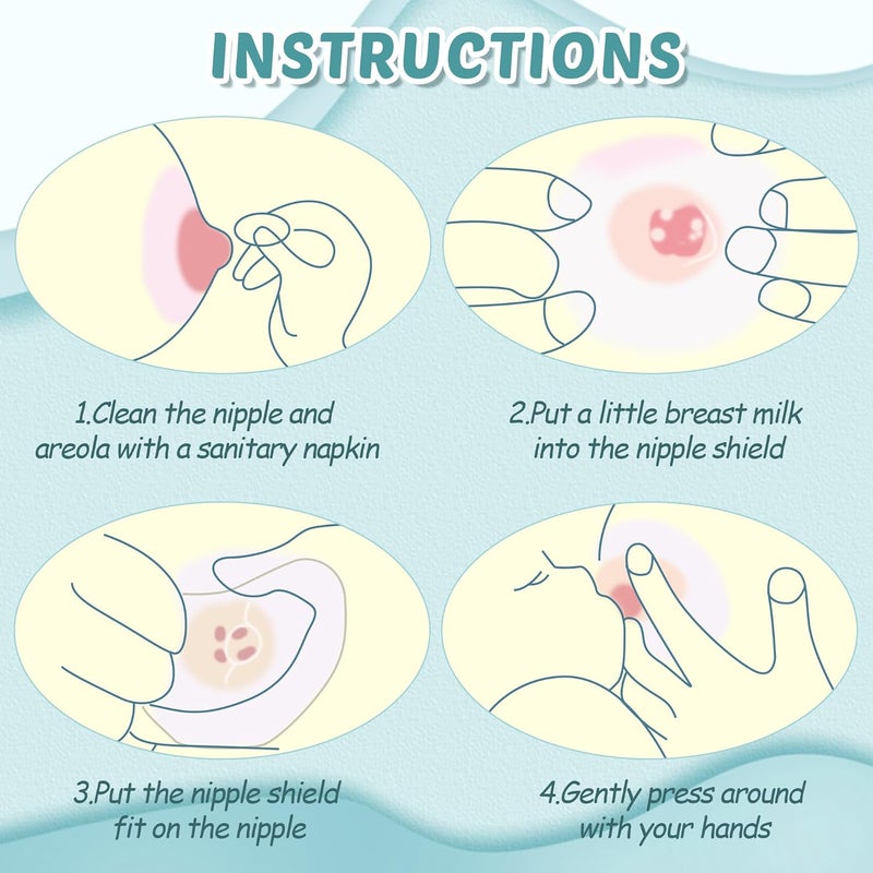 Nuanchu 12 Pieces Nipple Shields for Nursing Newborn Breastfeeding 20 mm Nipple Protectors Bulk with Clear Carrying Case Silicone Extender for Protecting Sore Flat or Inverted - Image 4