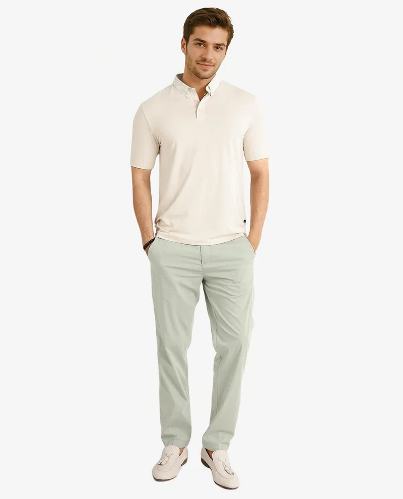 Rare Rabbit Men's Printed Collar Plain Polo