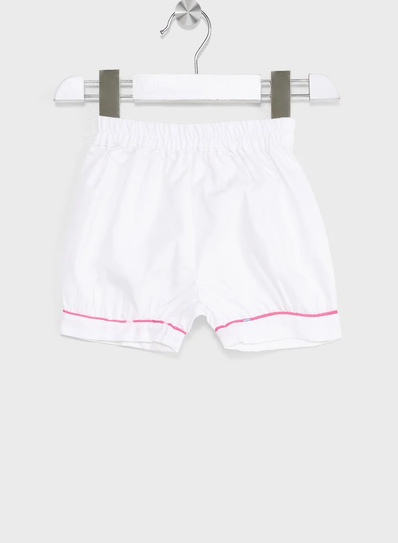 Nautinati Nauti Nati Infant Girls Printed Ruffled Top With Shorts