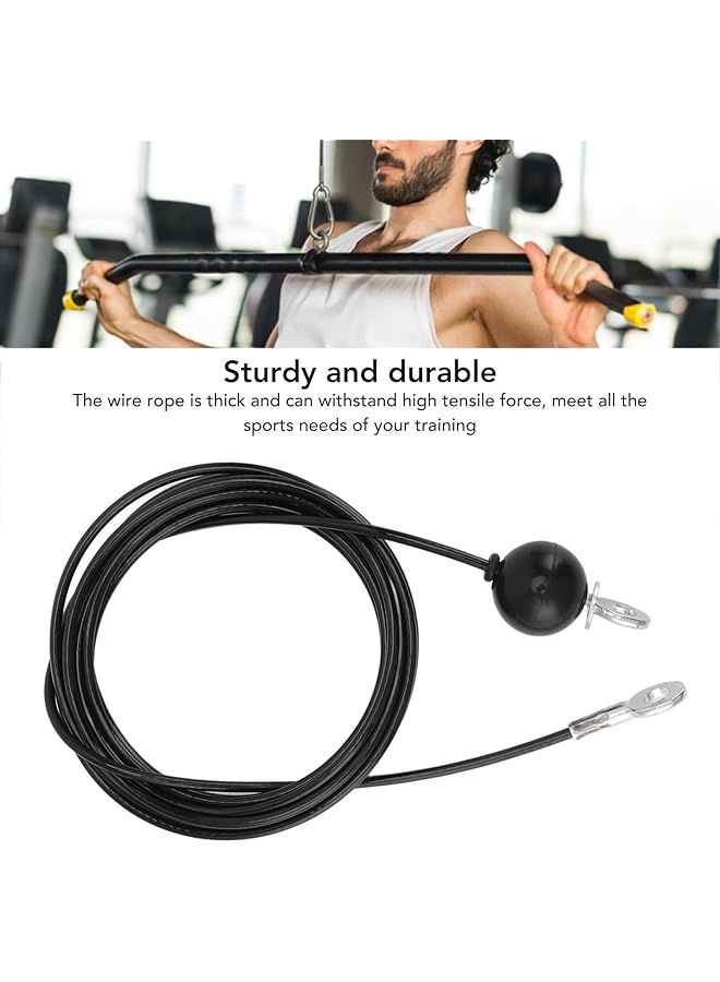 Jiawu Fitness Pulley Cable High Tension Resistant Steel Wire Rope Gym Replacement Cable Adjustable Length for Homes (5m/16.4ft) - Image 4