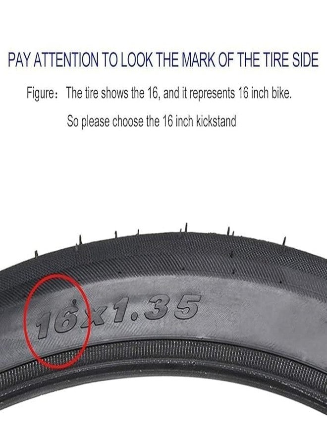 Wavva Cycle Stand 16T Size Bicycle Kickstand Aluminum Alloy Having Tyre Size 16 * 1.75/2.125/2.35/2.40 Inch Kids Stand, Black, Heavy-Duty Metal Construction. - Image 3