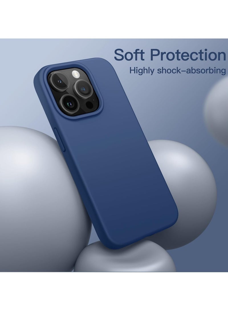 ليدين جراب سيليكون لهاتف iPhone 14 Pro، جراب هاتف كامل الجسم، ناعم الملمس، غطاء مقاوم للصدمات مع بطانة من الألياف الدقيقة - Image 3