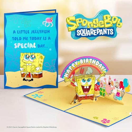 Lovepop SpongeBob Squarepants Birthday Pop-Up Card for Her and Him - 3D Greeting Cards for Boys, Girls, Men, Women - 5" x 7" Card - Blank Notecard & Envelope Included - Image 3