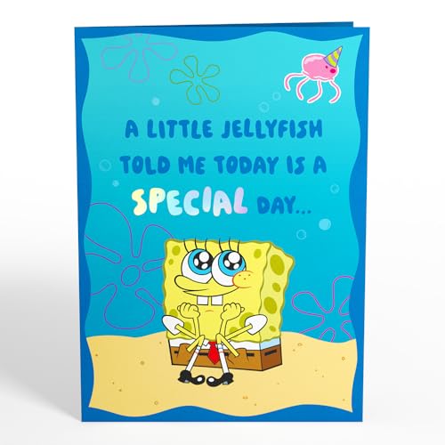 Lovepop SpongeBob Squarepants Birthday Pop-Up Card for Her and Him - 3D Greeting Cards for Boys, Girls, Men, Women - 5" x 7" Card - Blank Notecard & Envelope Included - Image 4