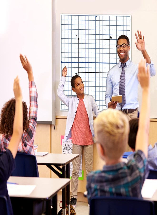 Simply magic Jumbo Magnetic XY Coordinate Dry Erase Grid - Write-On & Wipe-Off Magnetic Dry Erase Board Grid, Reusable Dry Erase Graph & Practice Board for Math Graphing, Classroom & Homeschool Supplies - 30x30 - Image 2