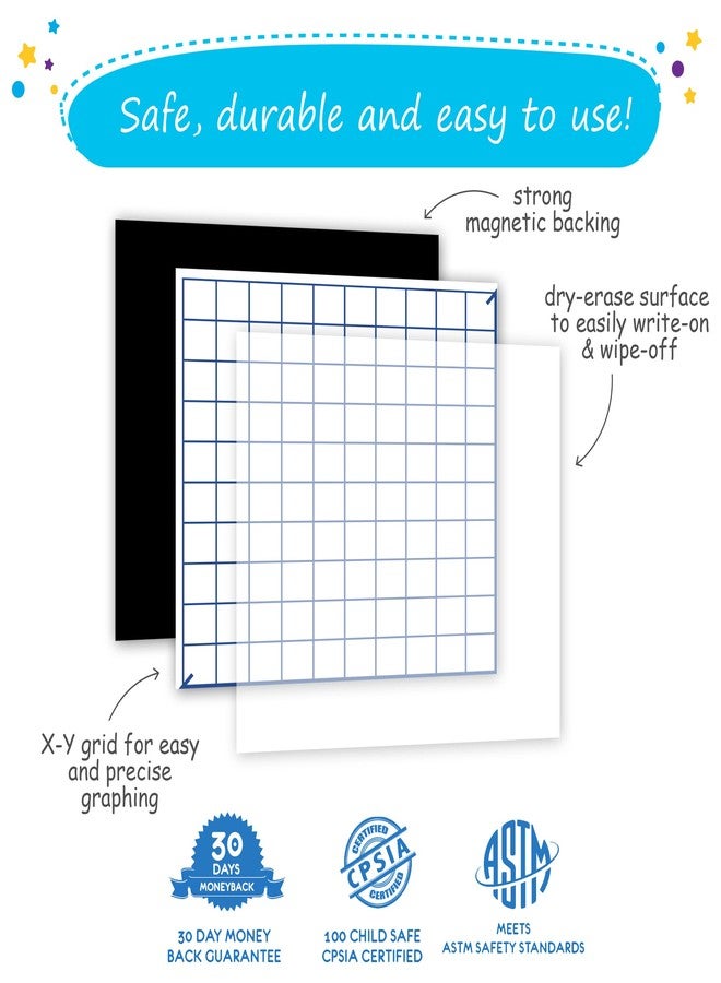 Simply magic Jumbo Magnetic XY Coordinate Dry Erase Grid - Write-On & Wipe-Off Magnetic Dry Erase Board Grid, Reusable Dry Erase Graph & Practice Board for Math Graphing, Classroom & Homeschool Supplies - 30x30 - Image 4