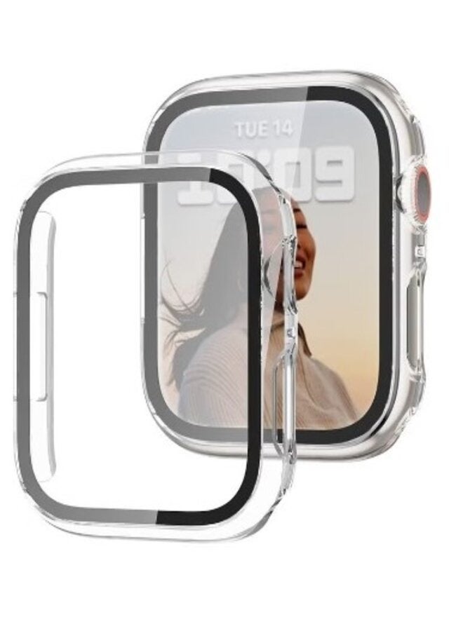 Protective Case With Screen Protector For Apple Watch series 7 41mm Clear