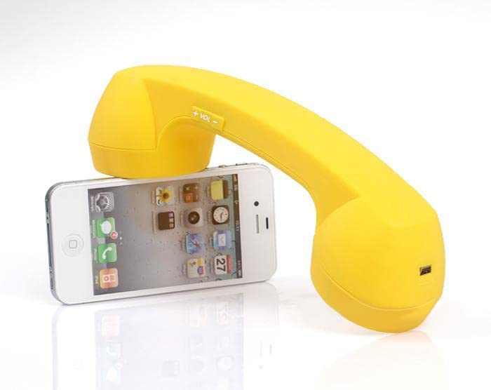 LIONSOUL Retro Phone Handset with Wireless Bluetooth and USB Handsets for Cell Phones Radiation-Proof Comfortable Call (Yellow) - Image 5