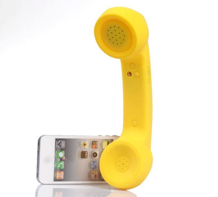 LIONSOUL Retro Phone Handset with Wireless Bluetooth and USB Handsets for Cell Phones Radiation-Proof Comfortable Call (Yellow) - Image 4