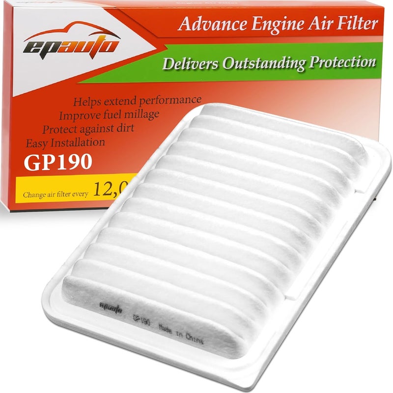 EPAuto GP190 (CA10190) Engine Air Filter, Replacement for Toyota Corolla 1.8L, Yaris, Matrix, Scion iM, xD, Pontiac Vibe – Fits Select Models 2006–2019 - Image 1