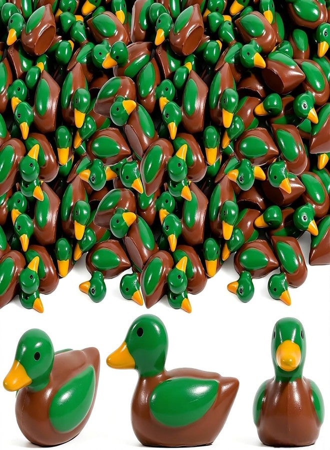 Furjane 50 PCS Mini Mallard Ducks Miniature Mallard Resin Duck Figurines Tiny Ducks Bulk for Micro Fairy Garden Hide Moss Landscape Terrarium Crafts Cake Toppers - Image 1