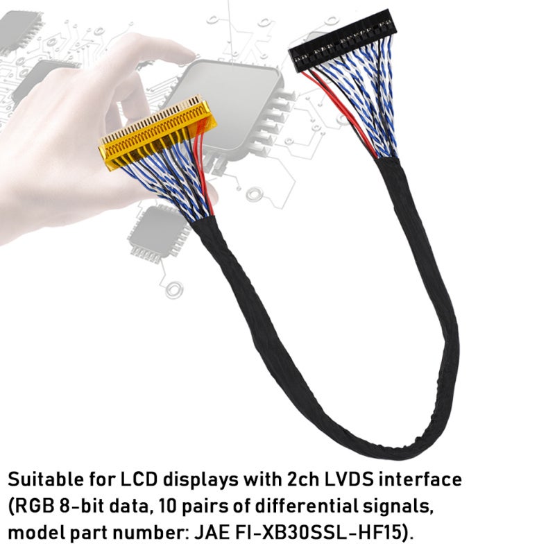 Lvds Cable 30Pin 2 Channel 8-Bit Pc Material - Strong Durable Stable Performance Lcd Repair Cable for 17Inch 19Inch Lcd Panels Maintenance Repair Shops - Image 3