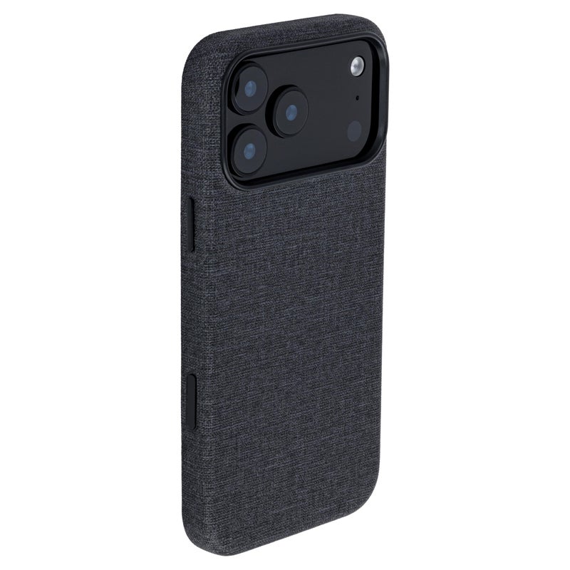 Dockem Faux Leather Case for iPhone 17 Pro Max Compatible with MagSafe, with Capacitive Camera Control Button (MSVL, Charcoal Black) - Image 1