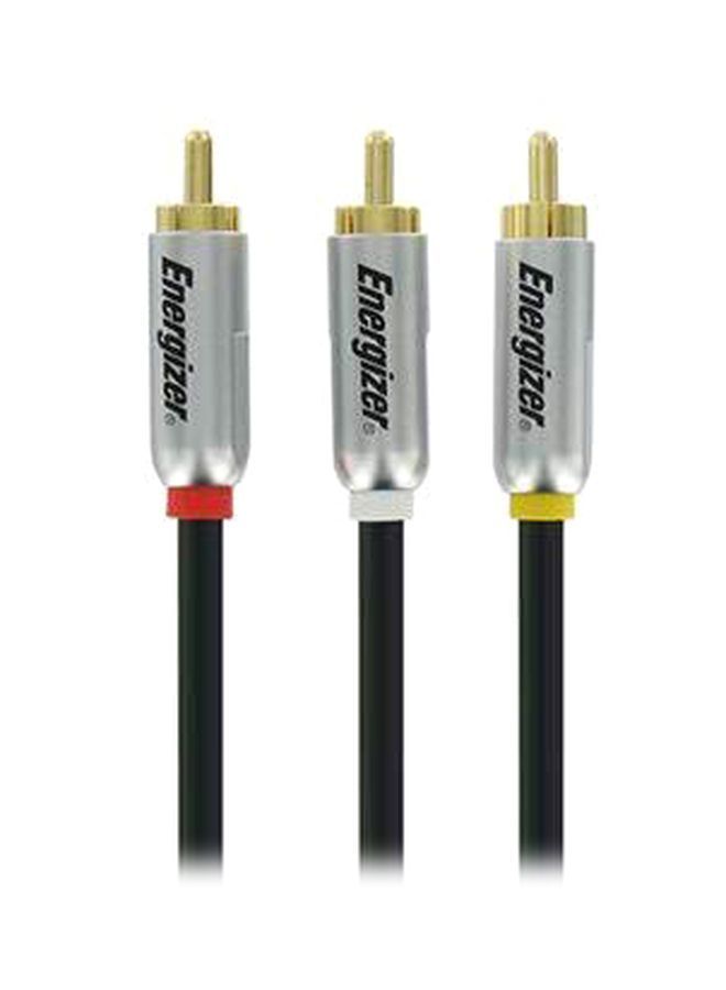 NIBEMINENT 3-Piece Hightech Audio/Video Cable Black/Silver/Gold - Image 1