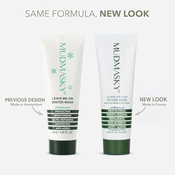 MUDMASKY Leave-Me-On Winter Mask (Moisturizer), National Eczema Association. Awarded Seal of Acceptance. Face Moisturizer for Eczema, and dry skin. Number 1 used moisturizers in hospitals - Image 2