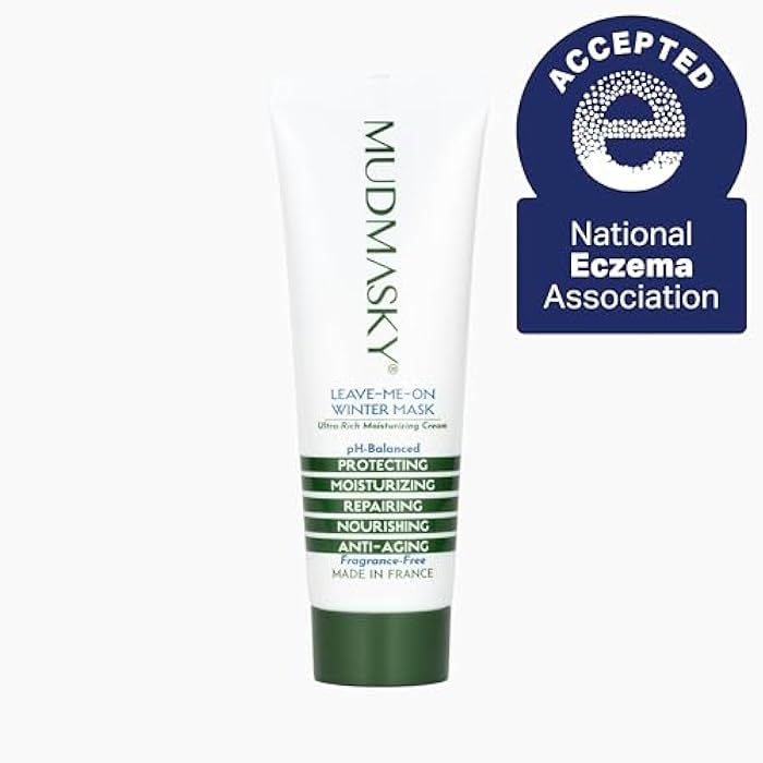 MUDMASKY Leave-Me-On Winter Mask (Moisturizer), National Eczema Association. Awarded Seal of Acceptance. Face Moisturizer for Eczema, and dry skin. Number 1 used moisturizers in hospitals - Image 3