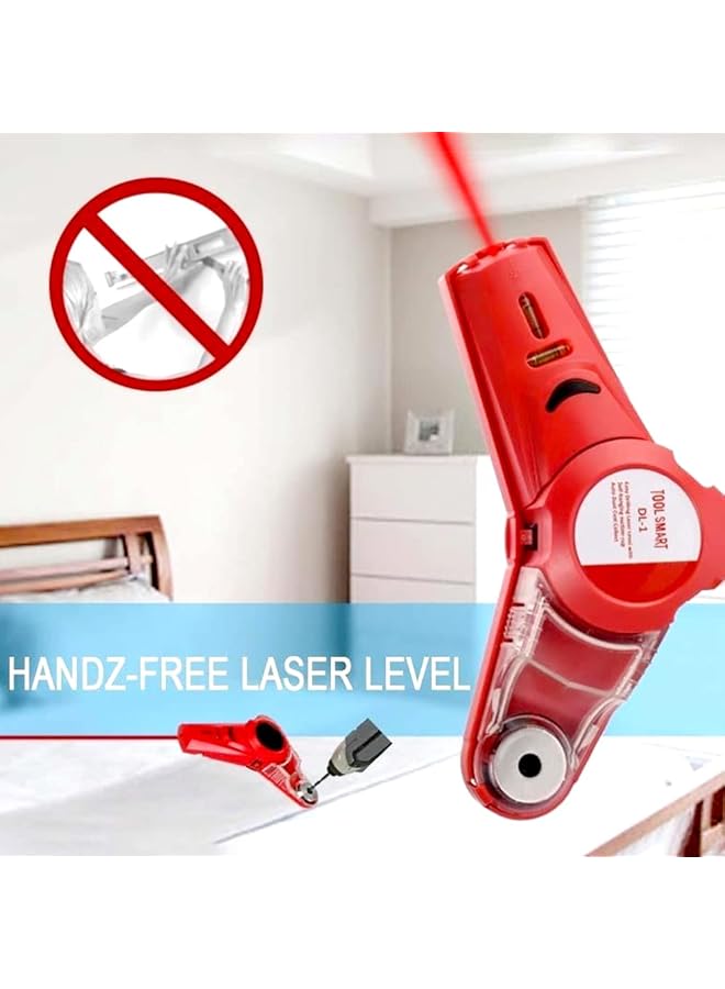 Portable Detachable Dust Collector 2 In 1 Wall Electric Drilling Dust Collector Catcher Horizontal Line Laser Locator With Spirit Bubble Easy Aligning Simple Attachment To The Wall