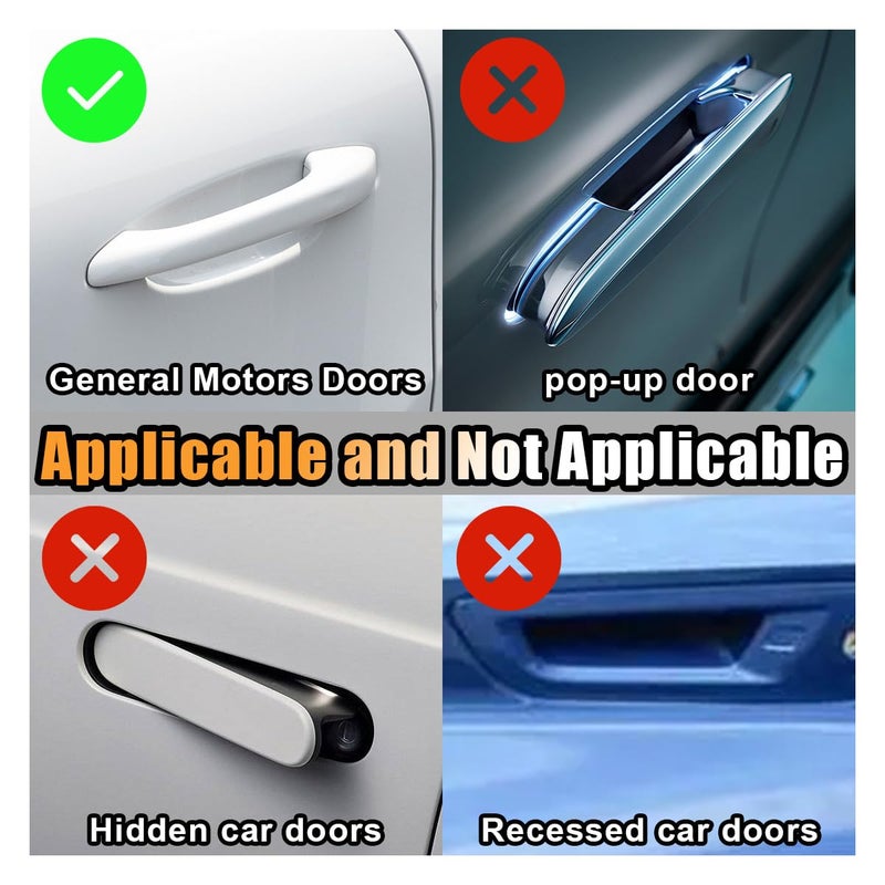 Car Door Handle Protector: Pink Rhinestone Design - Scratch Resistant & Reflective Car Door Scratch Guard for Universal Vehicle Exterior Decor - Image 4