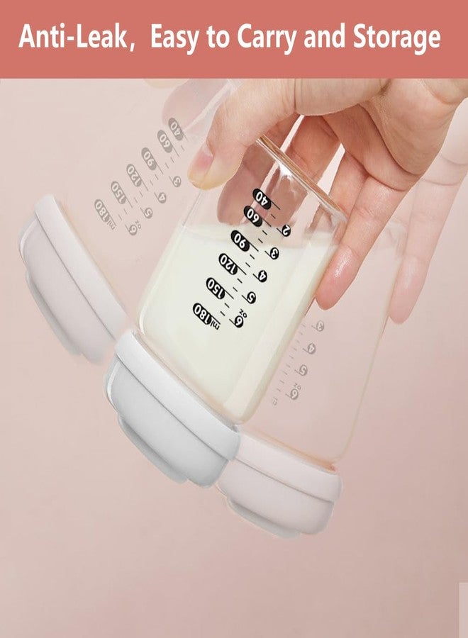 عبوتان لجمع الحليب من مضخات الثدي Spectra S2 S1 9 Plus Motif Luna، سعة 180 مل (6 أونصة)، قابلة لإعادة الاستخدام، ذات عنق عريض، مزودة بحلقة وقرص إحكام، بديل لعبوة Spectra - Image 5