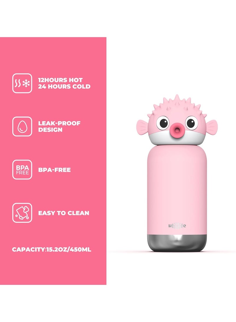 Utilife Zoofiesta Kids - Pufferfish Design - Leak-Proof & BPA-Free - Image 3